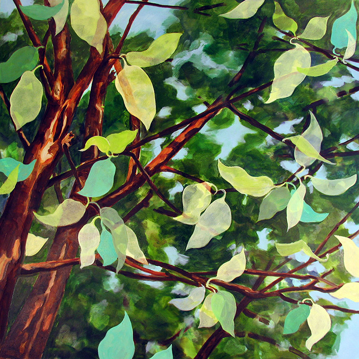 Sally Pettus painting, Forty-Five Leaves