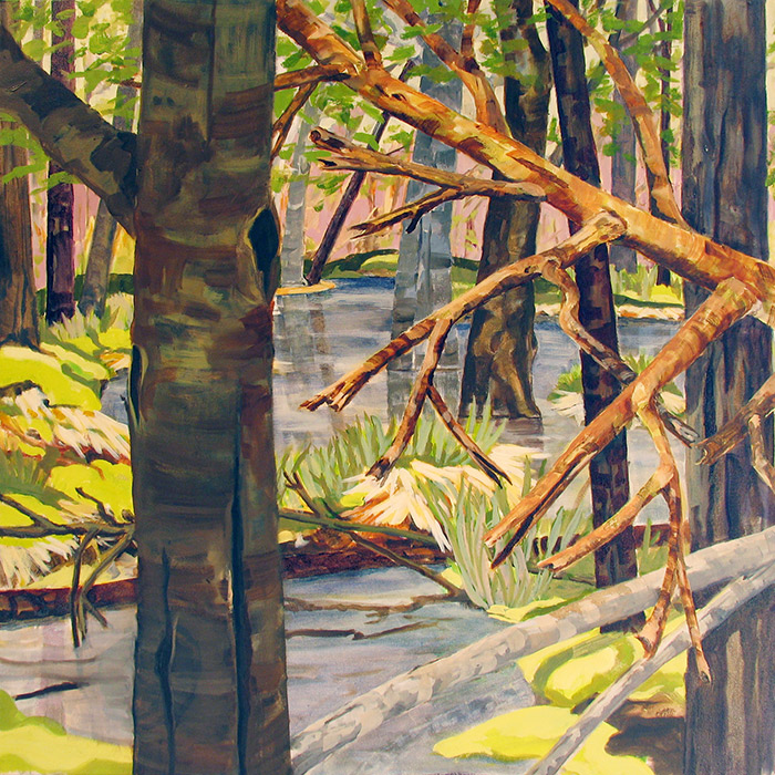 Sally Pettus painting, Into the Swamp