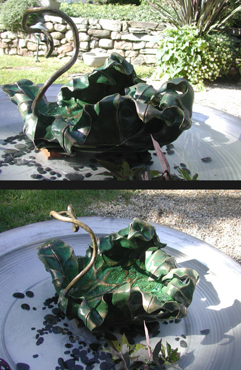 Sally Pettus sculpture, Quantum Leaf (artist proof)